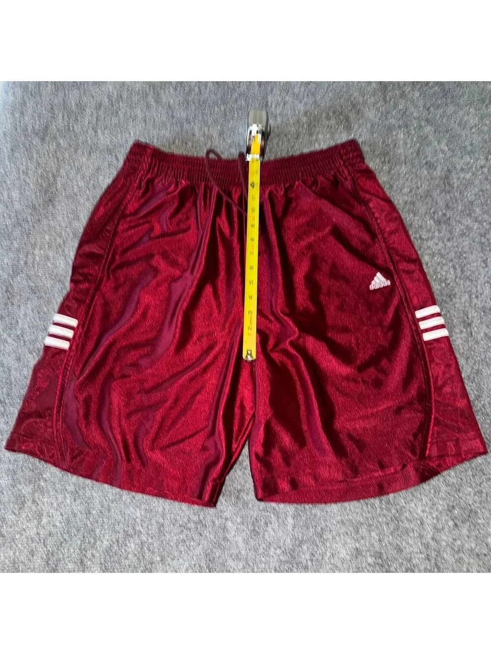 Adidas Grail Burgundy Dazzle Baggy Hoop Shorts Mens LG Vtg y2k 90s Rare
